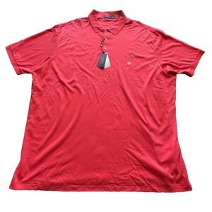 Polo Ralph Lauren Polo Shirt Mens 4XLT Bright Red Big And Tall Flesh Pony Cotton